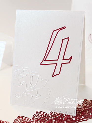 Roses Table Number
